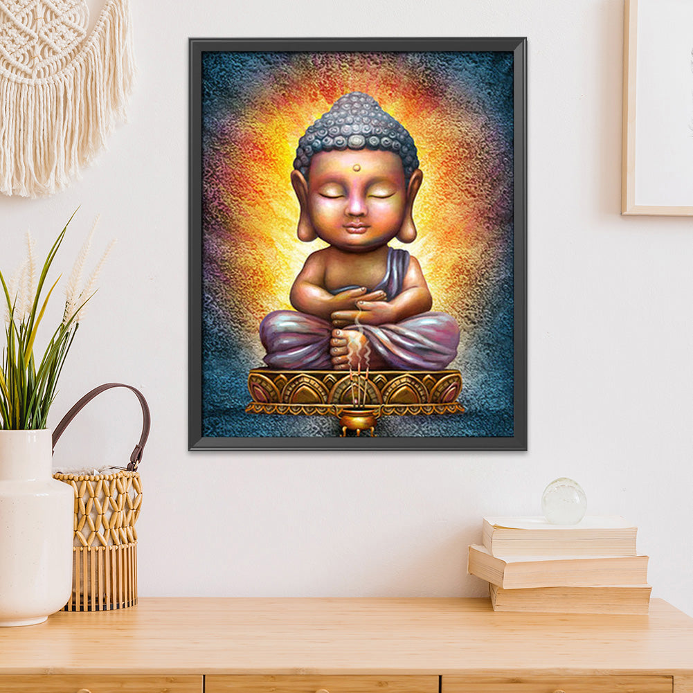 Buddha Statue - 11CT Stamped Cross Stitch 40*50CM