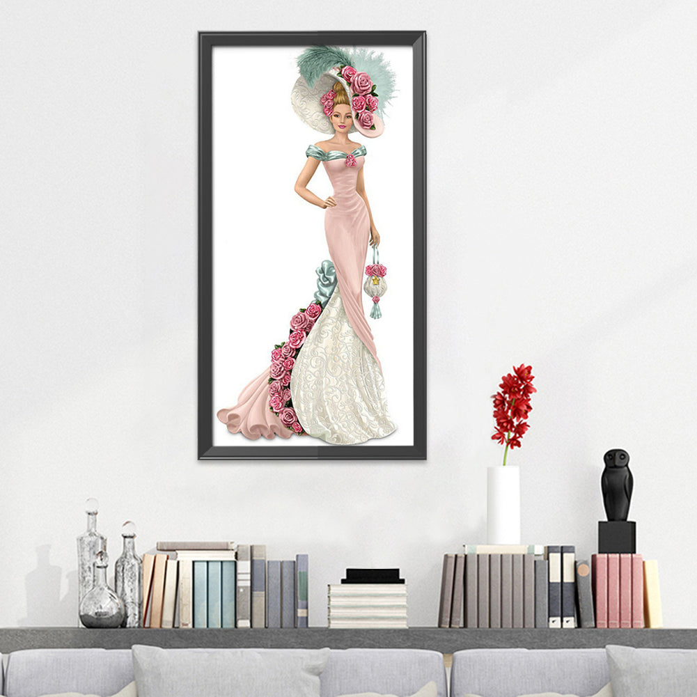 Noblewoman - 14CT Stamped Cross Stitch 36*66CM