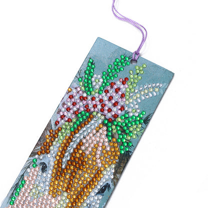 DIY Rhinestone Diamond Painting Leather Bookmarks Animal Leather Handicraft