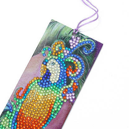 DIY Rhinestone Diamond Painting Leather Bookmarks Animal Leather Handicraft