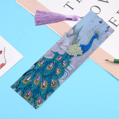 DIY Rhinestone Diamond Painting Leather Bookmarks Animal Leather Handicraft