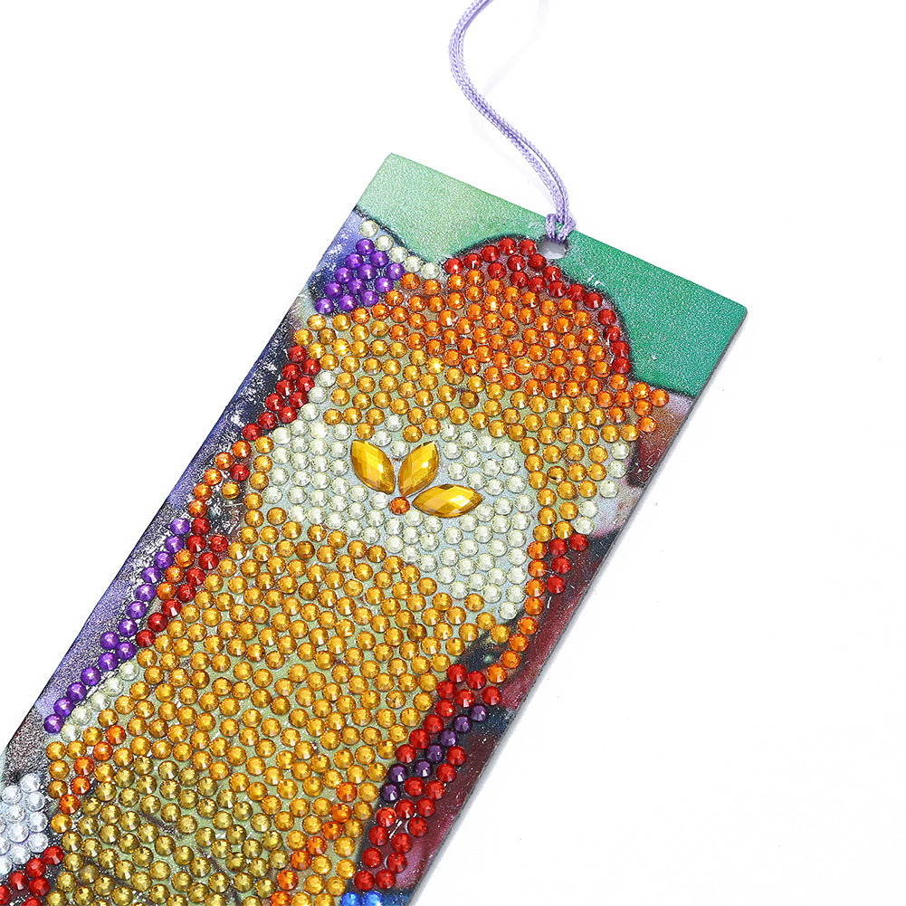 DIY Rhinestone Diamond Painting Leather Bookmarks Animal Leather Handicraft