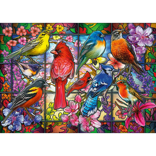 Stained Bird - Full Round Drill Diamond Painting 50*40CM