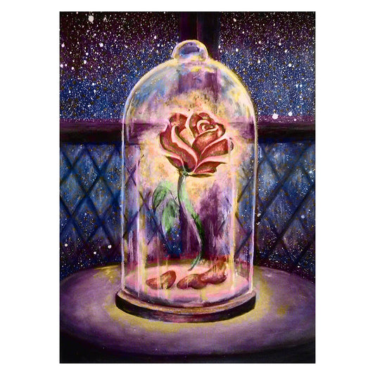 Rose Glass - 11CT Stamped Cross Stitch 35*48CM