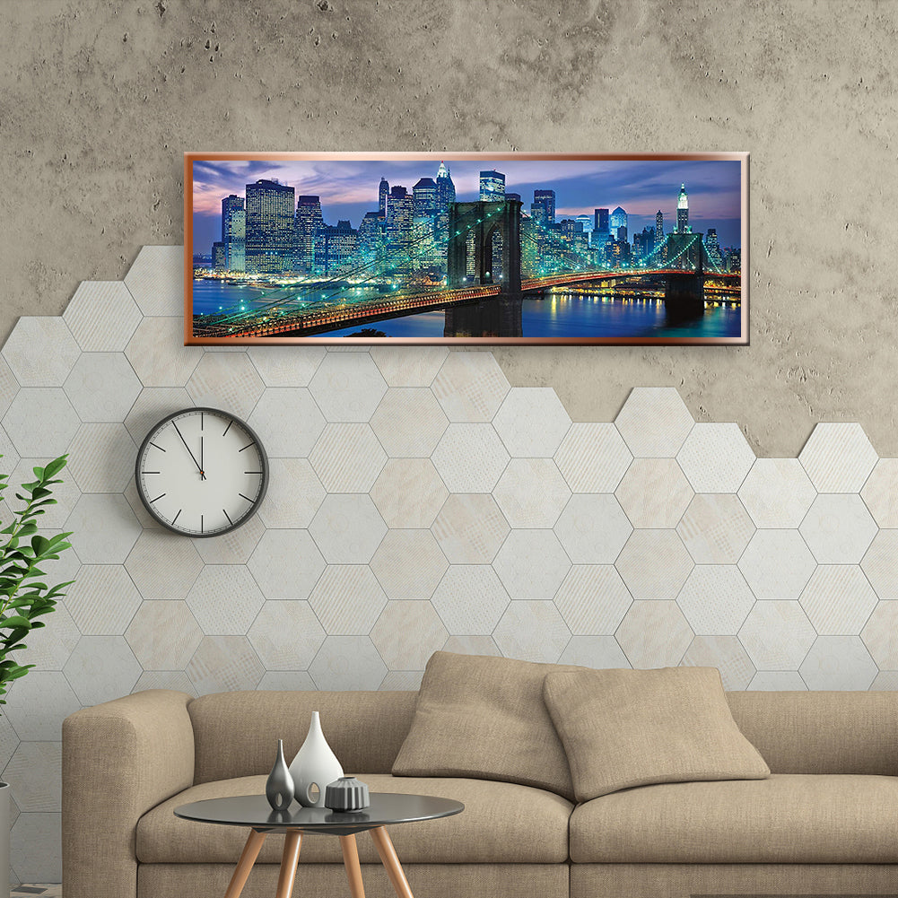 Thames Bridge - Full Round Drill Diamond Painting 90*30CM