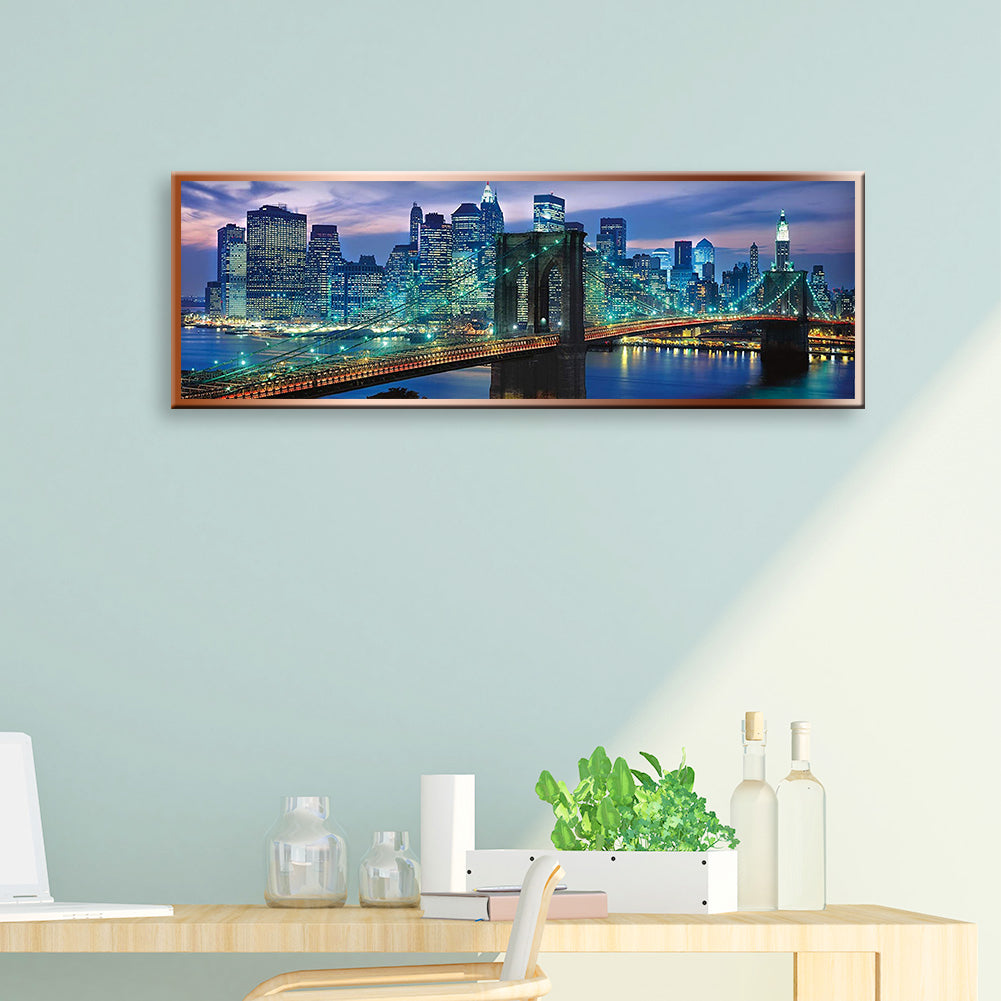 Thames Bridge - Full Round Drill Diamond Painting 90*30CM