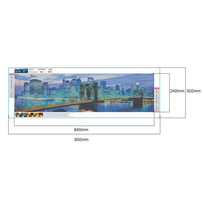 Thames Bridge - Full Round Drill Diamond Painting 90*30CM