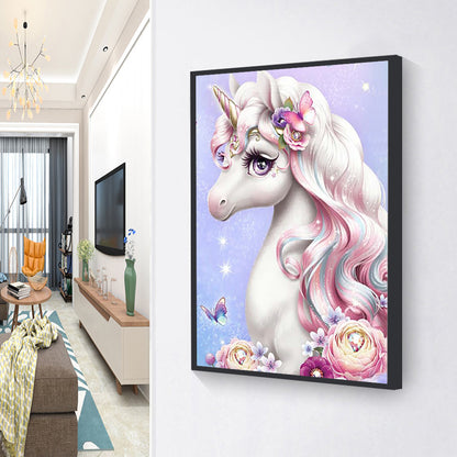 Horn Horse - Full Round Drill Diamond Painting 30*40CM