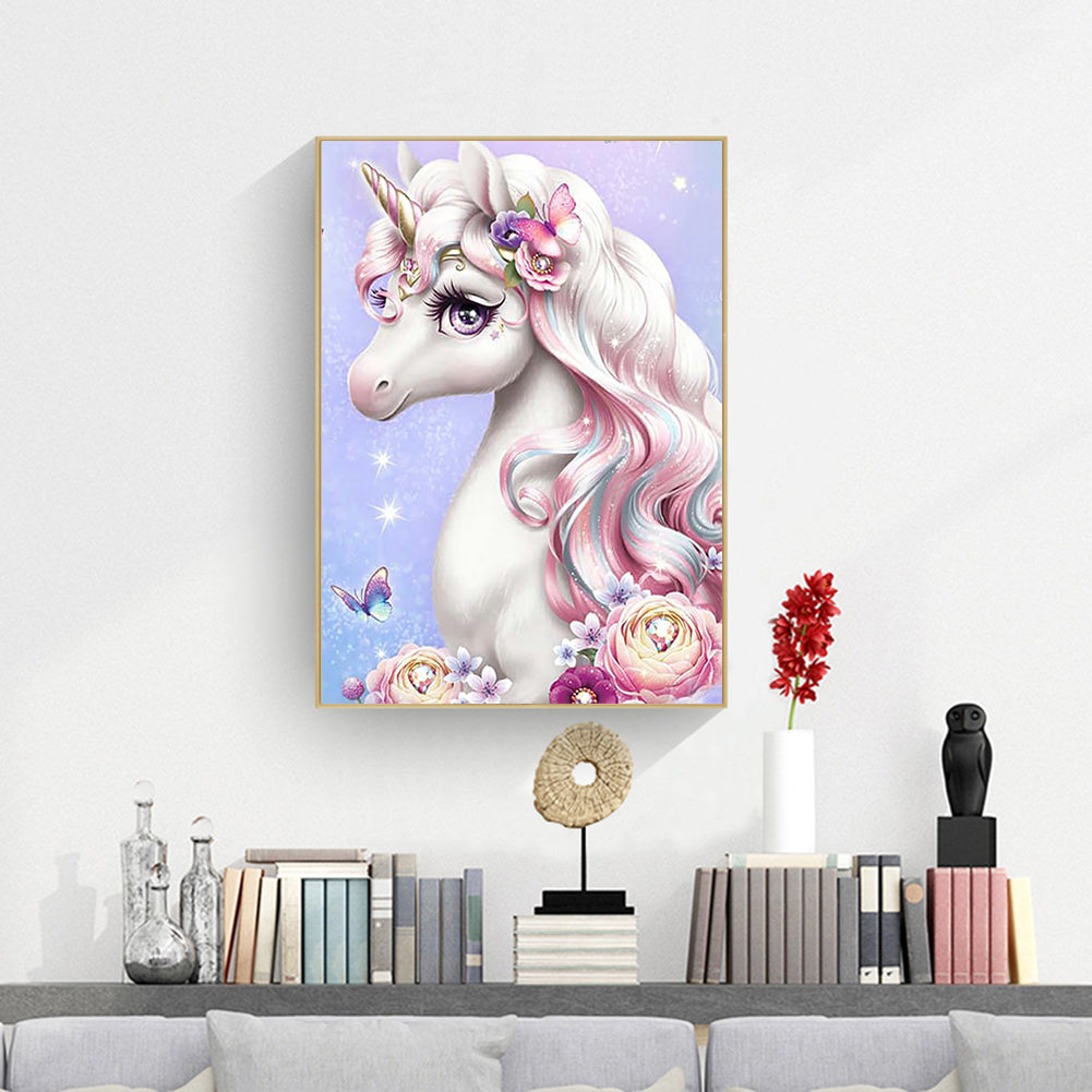 Horn Horse - Full Round Drill Diamond Painting 30*40CM