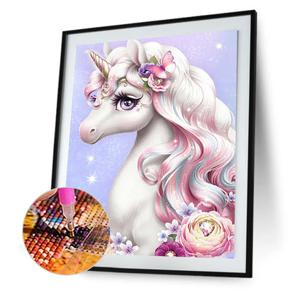 Horn Horse - Full Round Drill Diamond Painting 30*40CM