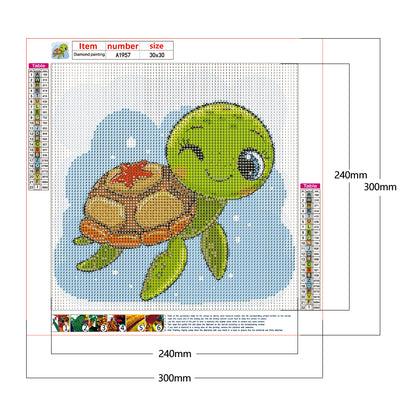 Tortoise - Full Round Drill Diamond Painting 30*30CM