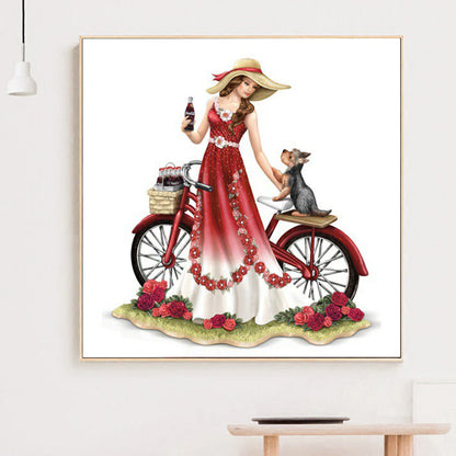 Dress Lady - Full Round Drill Diamond Painting 40*40CM