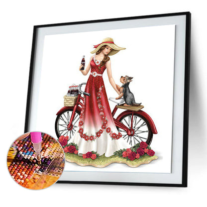 Dress Lady - Full Round Drill Diamond Painting 40*40CM