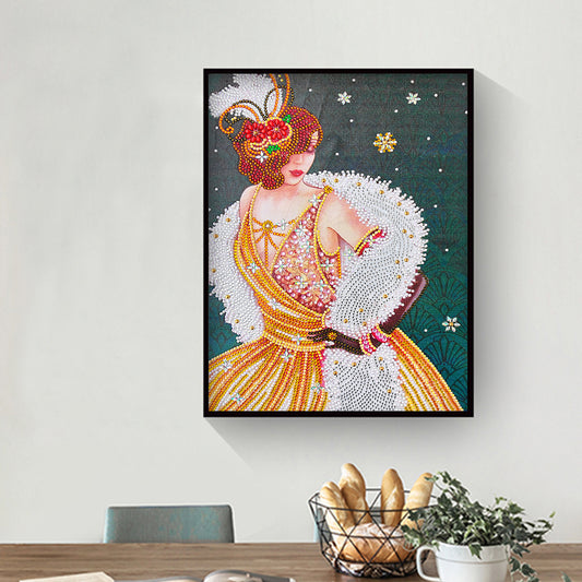 Women - Special Shaped Drill Diamond Paintng 30*40CM