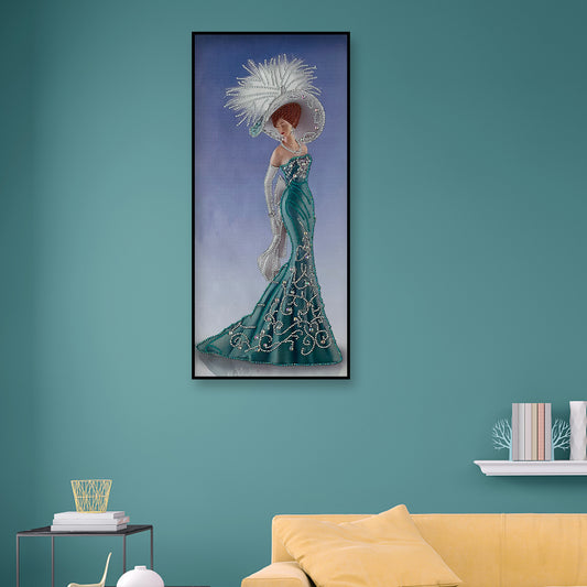 Dress Lady - Special Shaped Drill Diamond Paintng 30*60CM