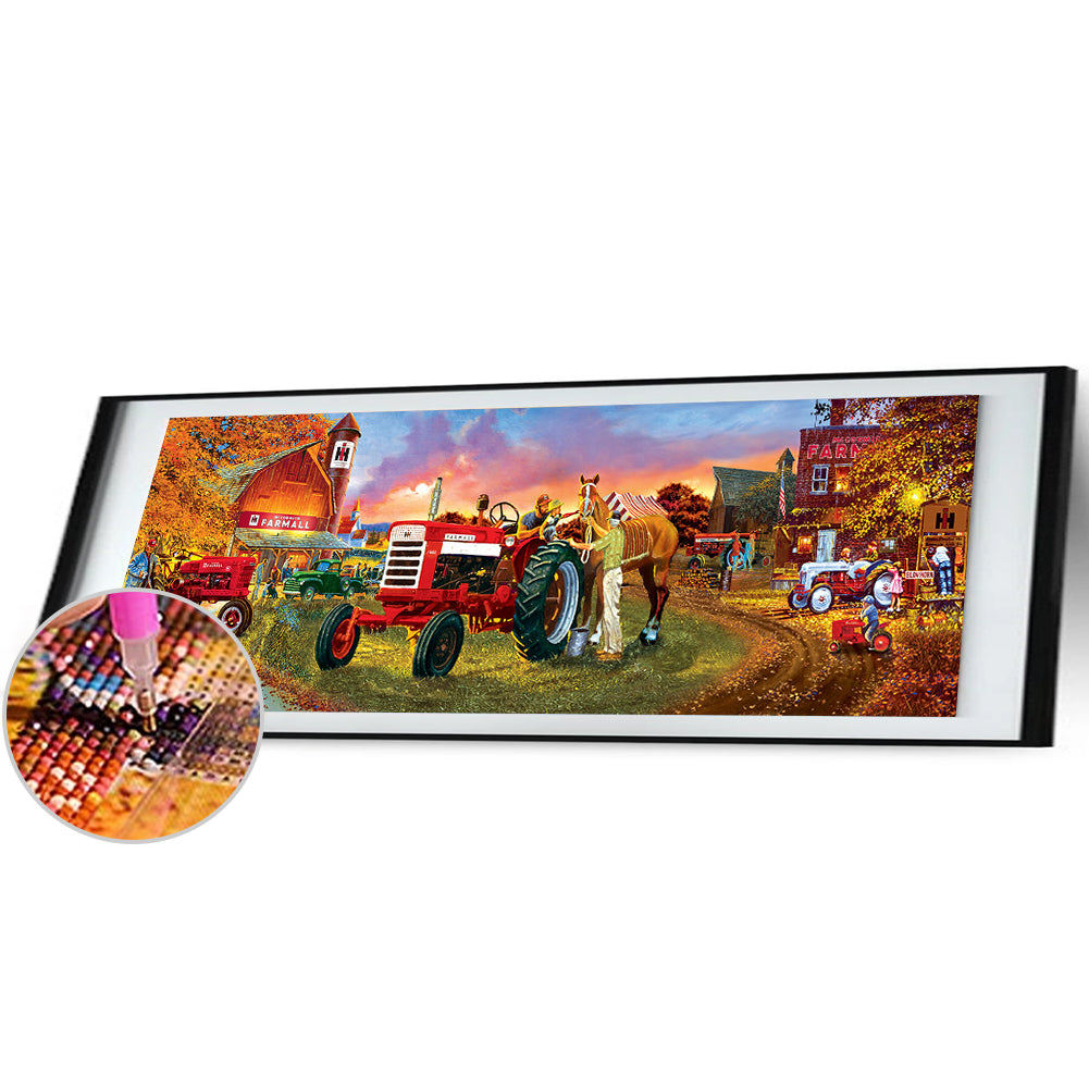 Farm Tractor - Full Round Drill Diamond Painting 90*30CM