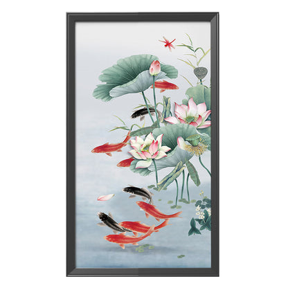 Lotus - 11CT Stamped Cross Stitch 36*65CM