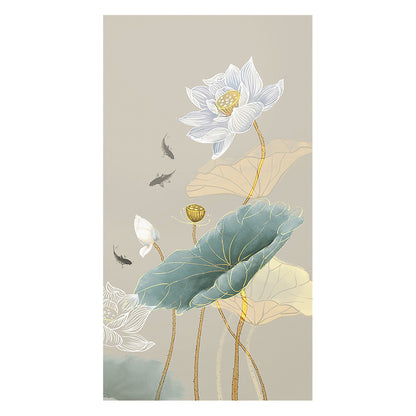 Lotus - 11CT Stamped Cross Stitch 36*65CM