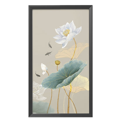 Lotus - 11CT Stamped Cross Stitch 36*65CM