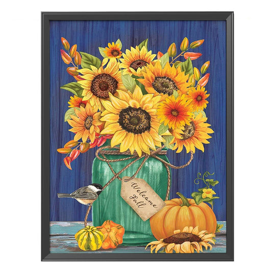 Sunflower - 11CT Stamped Cross Stitch 30*40CM