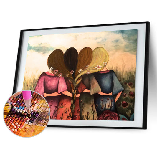Girls Poster - Full Round Drill Diamond Painting 40*30CM