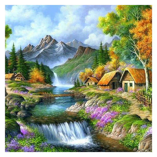 View Countryside - 11CT Stamped Cross Stitch 50*50CM