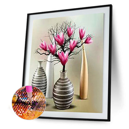 Flower Vase - Full Round Drill Diamond Painting 30*40CM