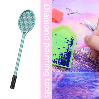 Racket Shape Diamond Painting Point Drill Pen DIY Crafts Embroidery Tools