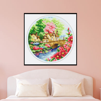 Summer Scenery - 11CT Stamped Cross Stitch 35*35CM