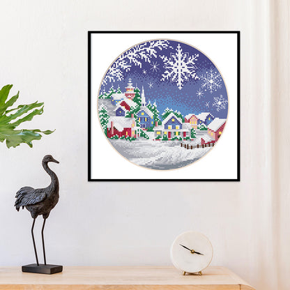 Winter Scenery - 11CT Stamped Cross Stitch 35*35CM