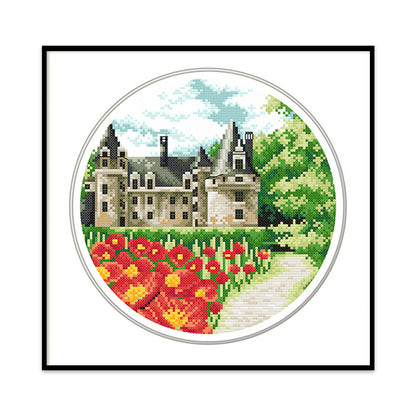 Flower Garden - 11CT Stamped Cross Stitch 35*35CM