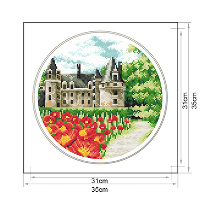 Flower Garden - 11CT Stamped Cross Stitch 35*35CM