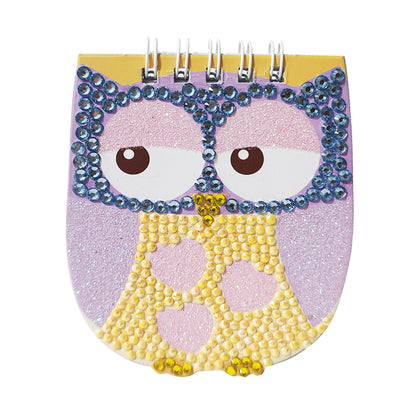 6pcs 5D Diamond Painting Notebook Set DIY Cartoon Book Children Gift (Owl)