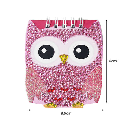 6pcs 5D Diamond Painting Notebook Set DIY Cartoon Book Children Gift (Owl)