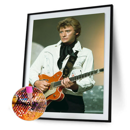 Johnny Hallyday - Full Round Drill Diamond Painting 30*40CM