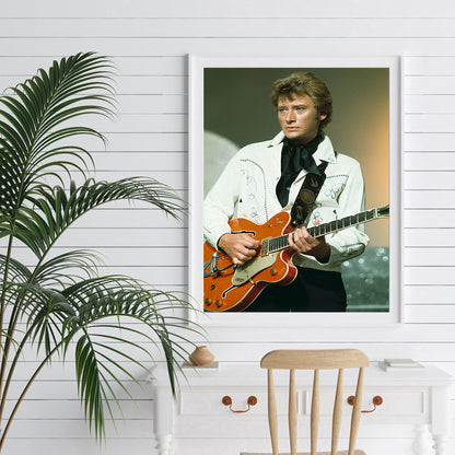 Johnny Hallyday - Full Round Drill Diamond Painting 30*40CM