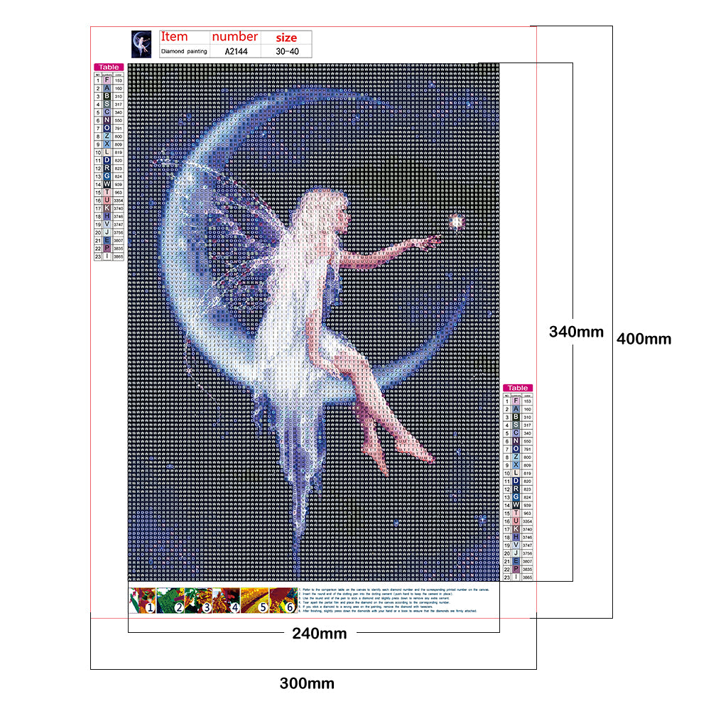 Sprite Angel - Full Round Drill Diamond Painting 30*40CM