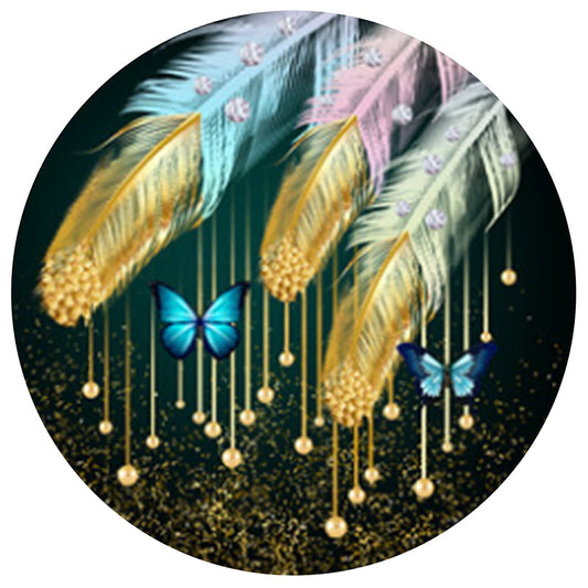 Butterfly Feather - Full Round Drill Diamond Painting 50*50CM