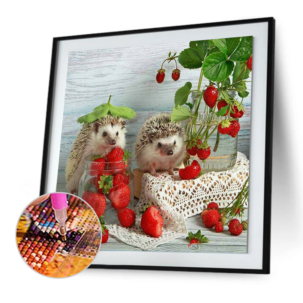 Fruit Hedgehog - Full Round Drill Diamond Painting 30*30CM