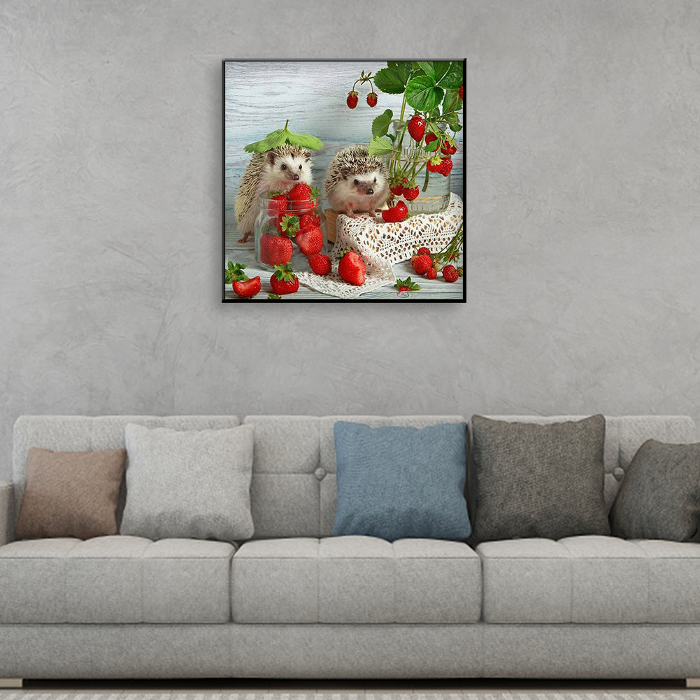 Fruit Hedgehog - Full Round Drill Diamond Painting 30*30CM