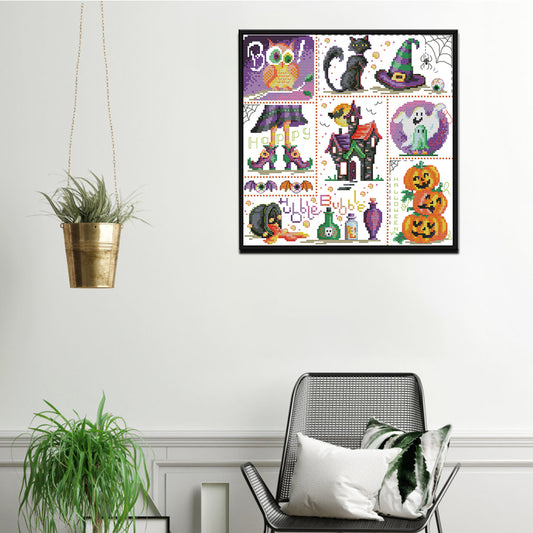 Halloween Day - 11CT Stamped Cross Stitch 41*41CM