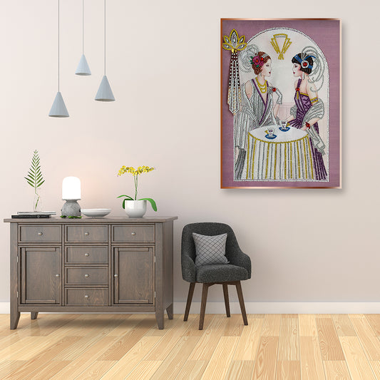 Lady - Special Shaped Drill Diamond Paintng 30*40CM