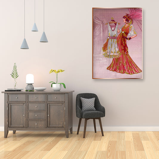 Lady - Special Shaped Drill Diamond Paintng 30*40CM