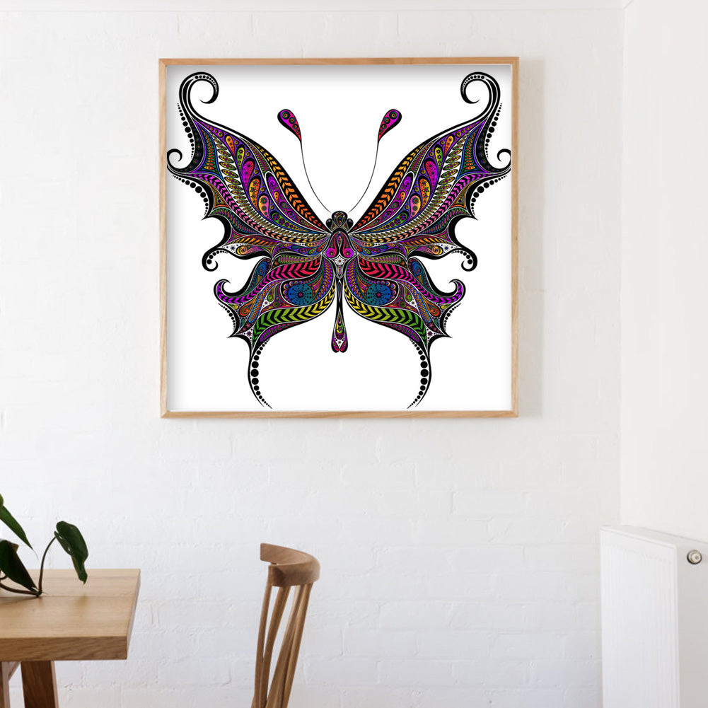 Butterfly - Full Round Drill Diamond Painting 30*30CM