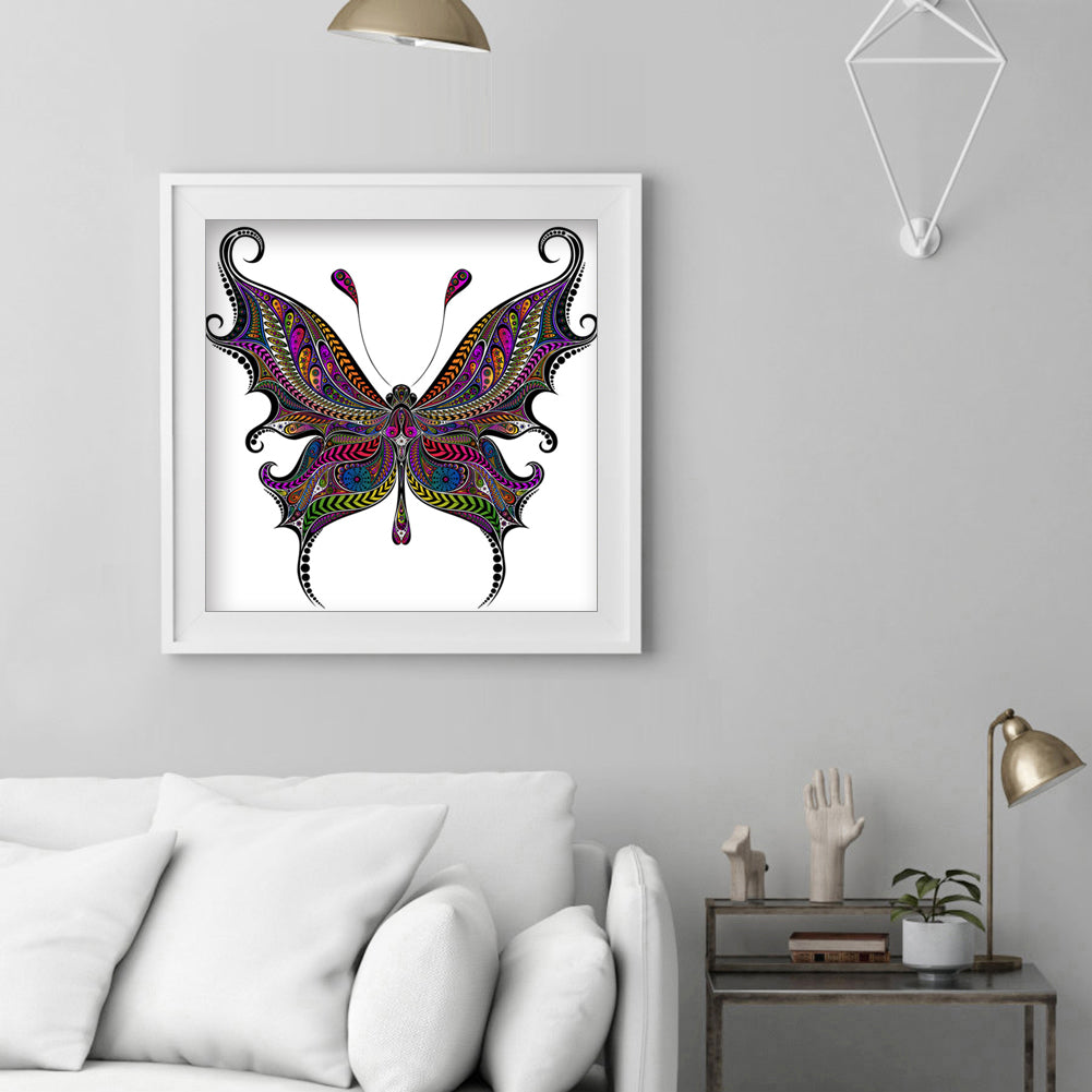 Butterfly - Full Round Drill Diamond Painting 30*30CM