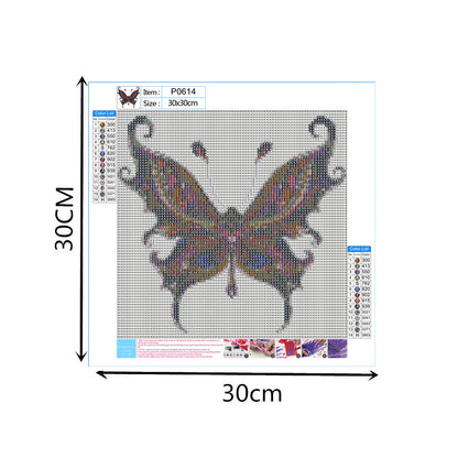 Butterfly - Full Round Drill Diamond Painting 30*30CM