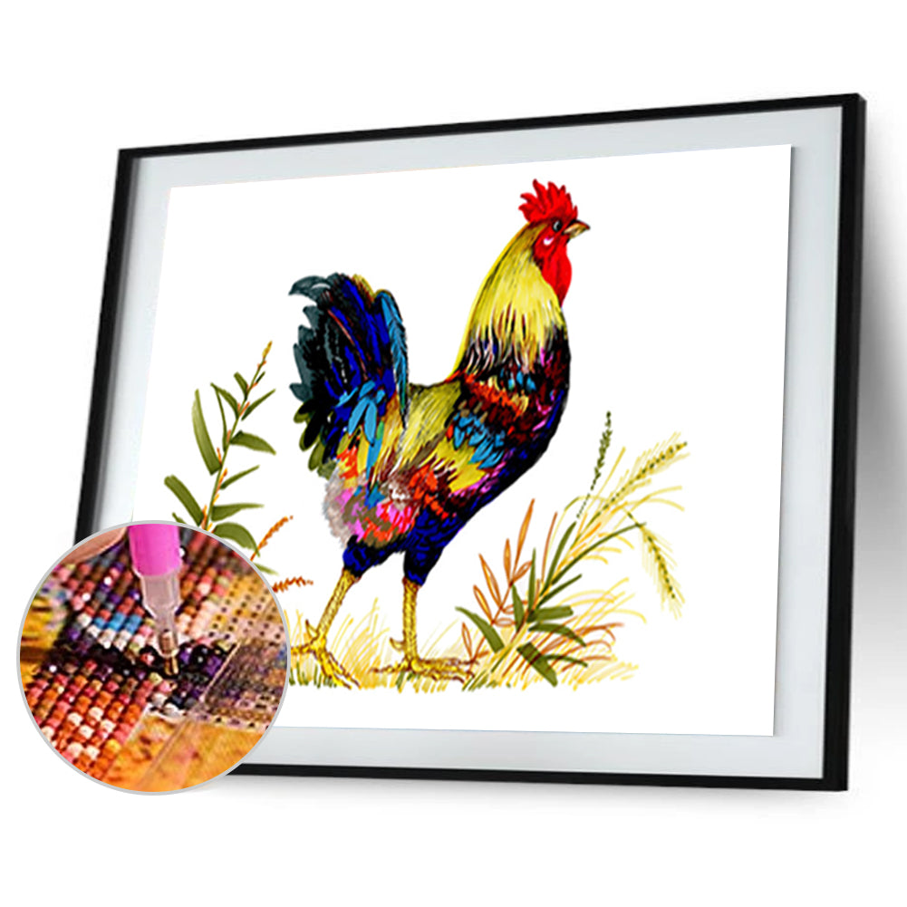 Chicken Animal - Full Round Drill Diamond Painting 40*30CM