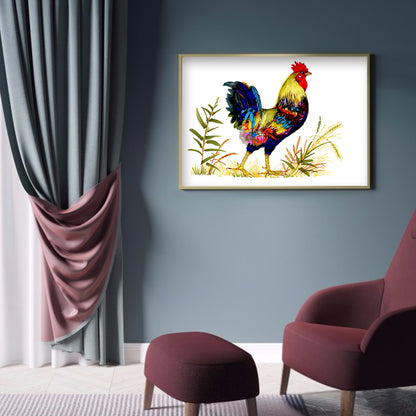 Chicken Animal - Full Round Drill Diamond Painting 40*30CM