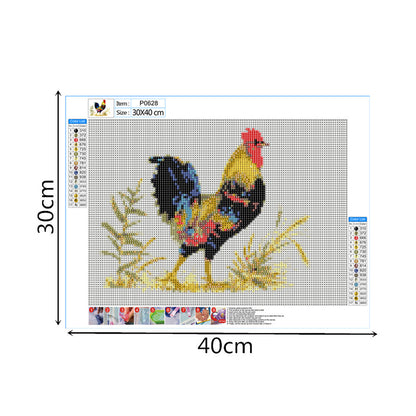 Chicken Animal - Full Round Drill Diamond Painting 40*30CM