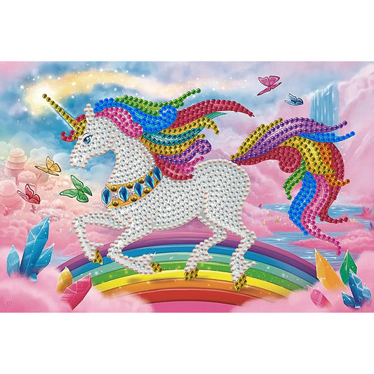 Rainbow Horse - Special Shaped Drill Diamond Paintng 27*20CM